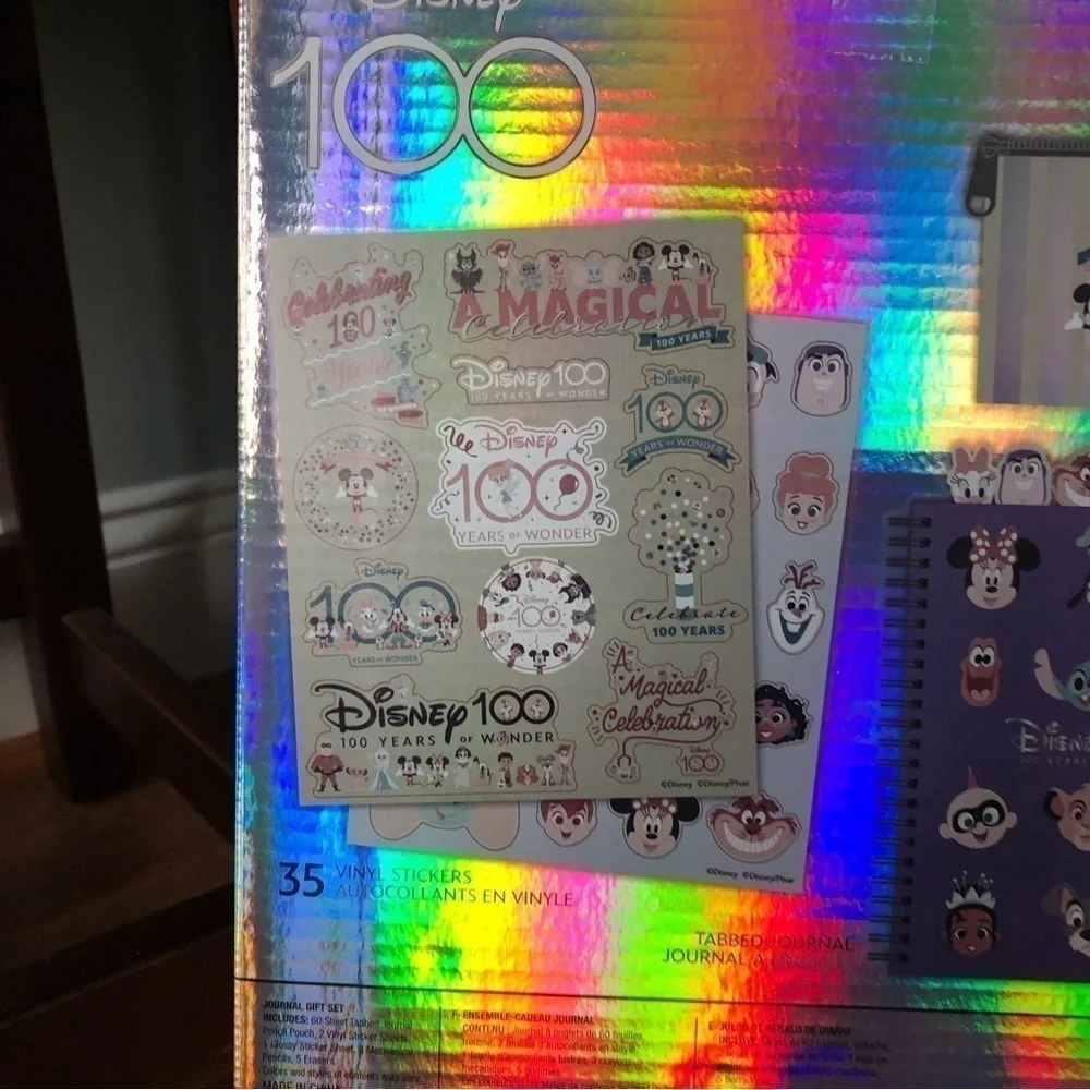 Disney 100 years: Journal Gift Set tabbed notebook, pencil case